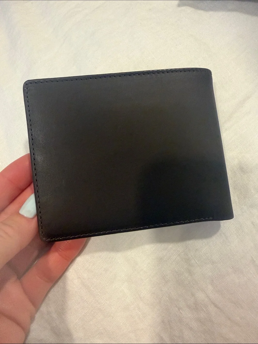 Brooks Brothers Dark Brown Leather Wallet with Gift Box